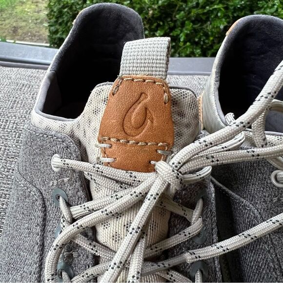 Olukai Men's Nanea Li Gray Lace Casual Canvas Comfort Sneakers Shoes Sz 9.5 - Picture 11 of 16